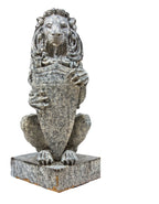 original full-figured 1918 louis h. sullivan-designed speckle glazed terra cotta rearing lion sculpted by kristian schneider