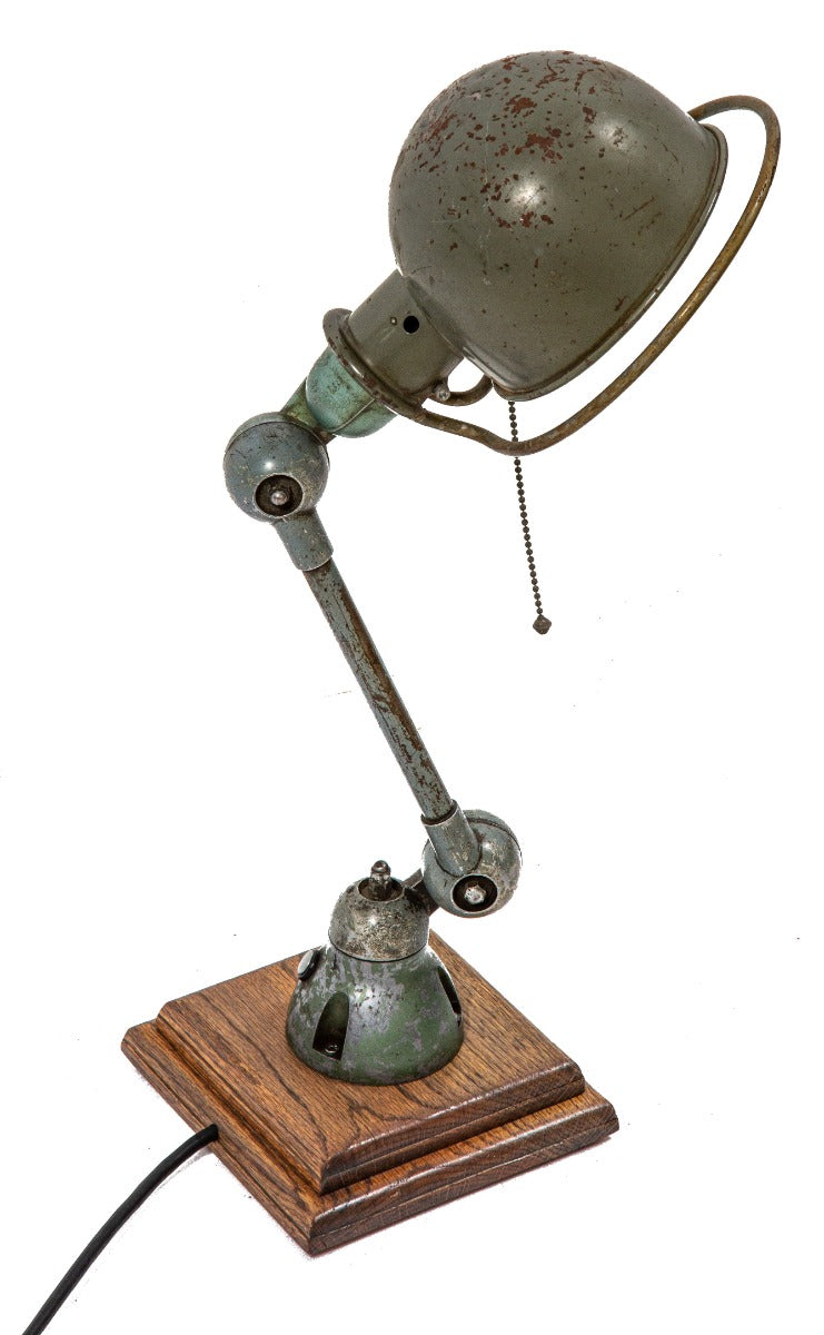 jean-louis domecq-designed 1950s french industrial jieldé articulating factory workshop lamp