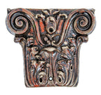 original 1879-1883 american ornamental exterior cast iron corner column capital ionic style panel salvaged from the historically important john voltz hall building