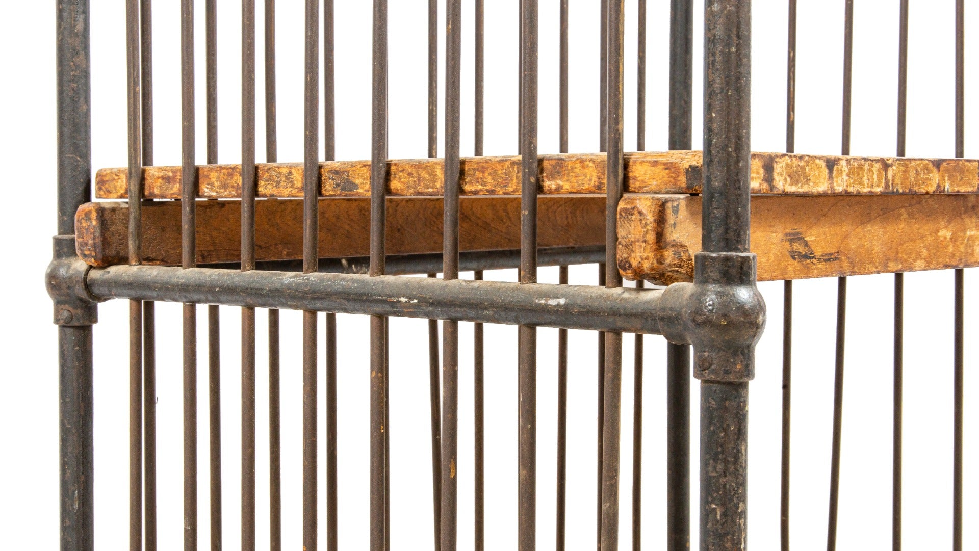 one of two original early 20th century american antique industrial bindery cart with intact solid maple wood shelves or tiers and bassick swivel casters