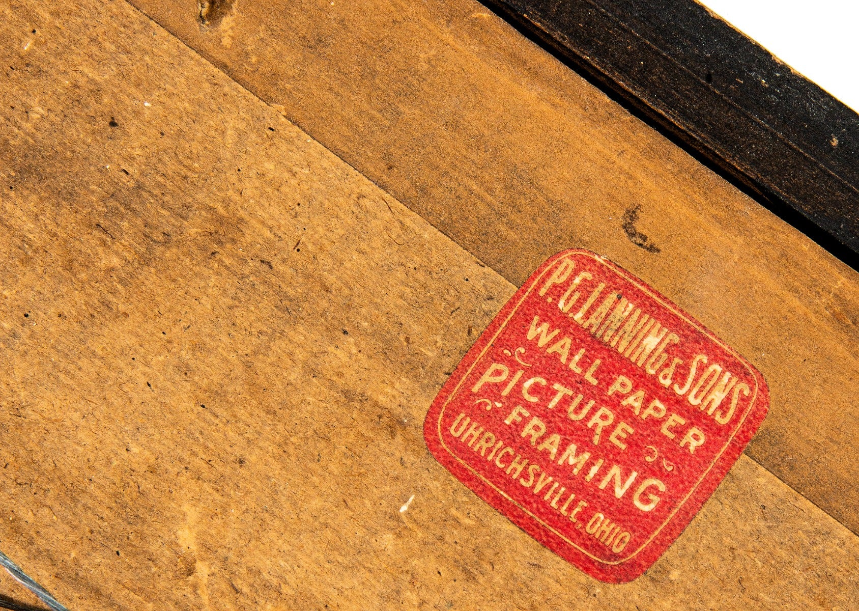 rare all original 1917 s.h. green framed panoramic photographic print of the robinson and sons sewer pipe company, uhrichsville, oh