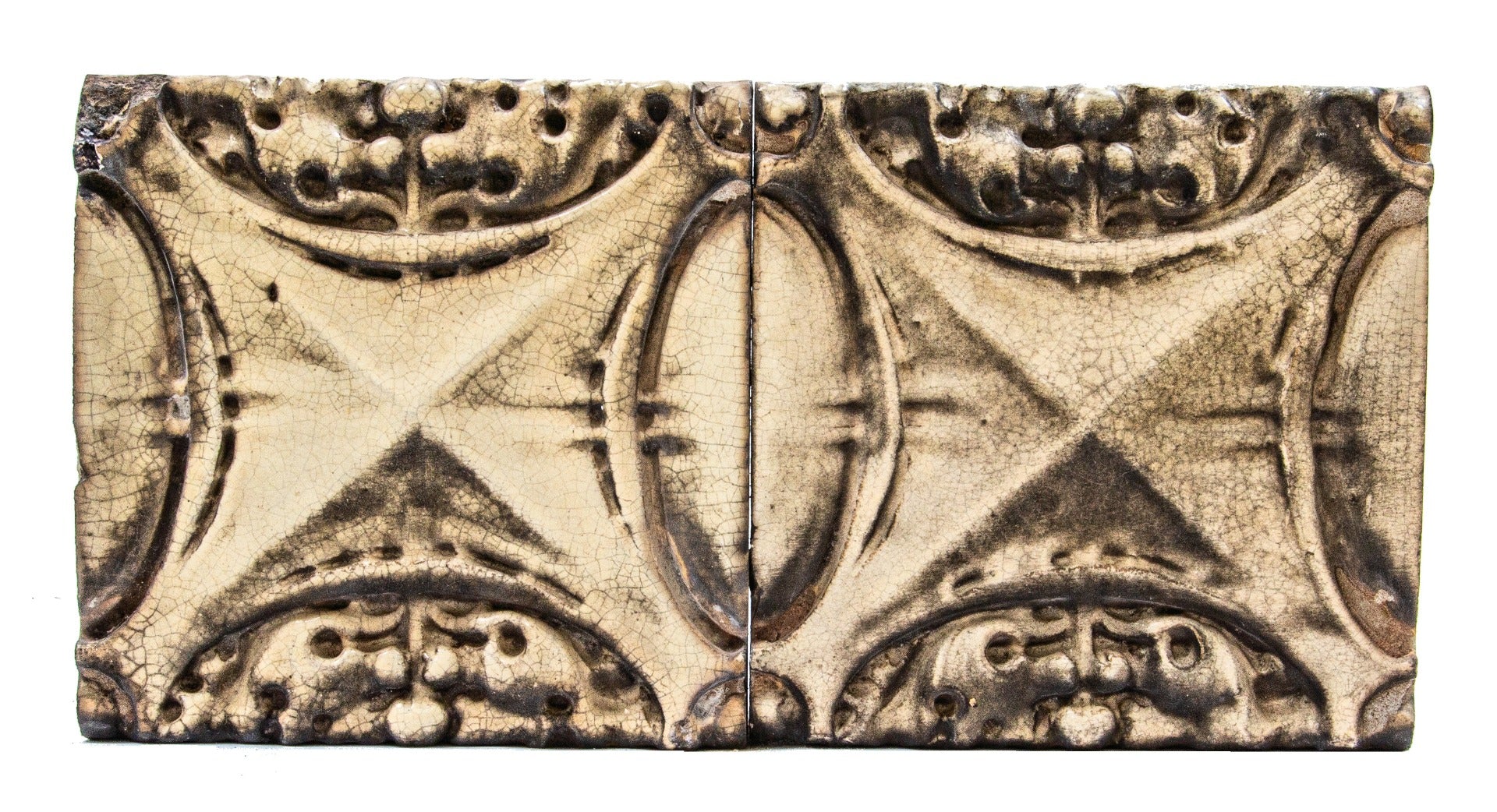 original rissman & hirschfeld-designed 1923 white glazed terra cotta sullivanesque ornament salvaged from the lincoln-montana building