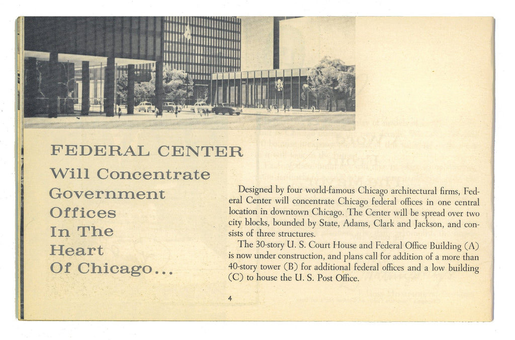 "skyline '70" staplebound booklet presented by central national bank in chicago