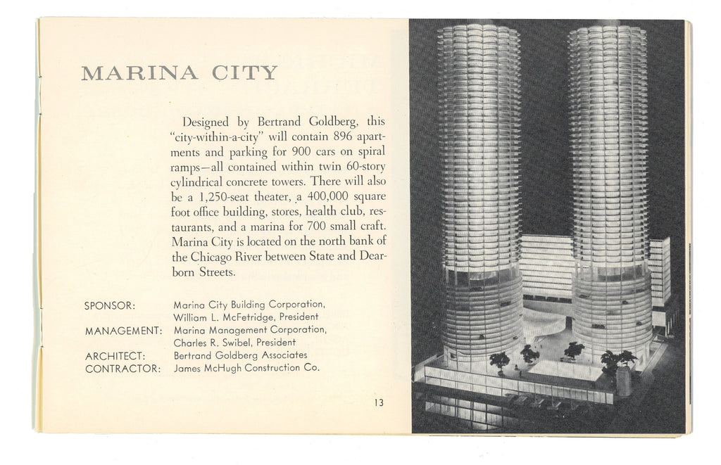 "skyline '70" staplebound booklet presented by central national bank in chicago