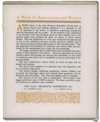 original illustrated product catalog for the clay products exposition, held at the chicago coliseum (1900-1982, frost and granger, architects) from february 26th to march 8, 1913