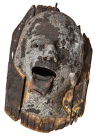 historically important documented great chicago fire exterior residential figural cast metal gutter spout salvaged from "burnt district" in 1871.