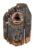 historically important documented great chicago fire exterior residential figural cast metal gutter spout salvaged from "burnt district" in 1871.