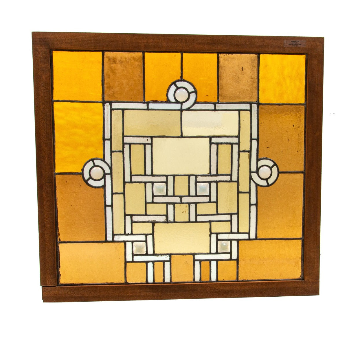 original museum-quality stained glass window salvaged from adler and sullivan's 1889 auditorium building