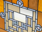original museum-quality stained glass window salvaged from adler and sullivan's 1889 auditorium building