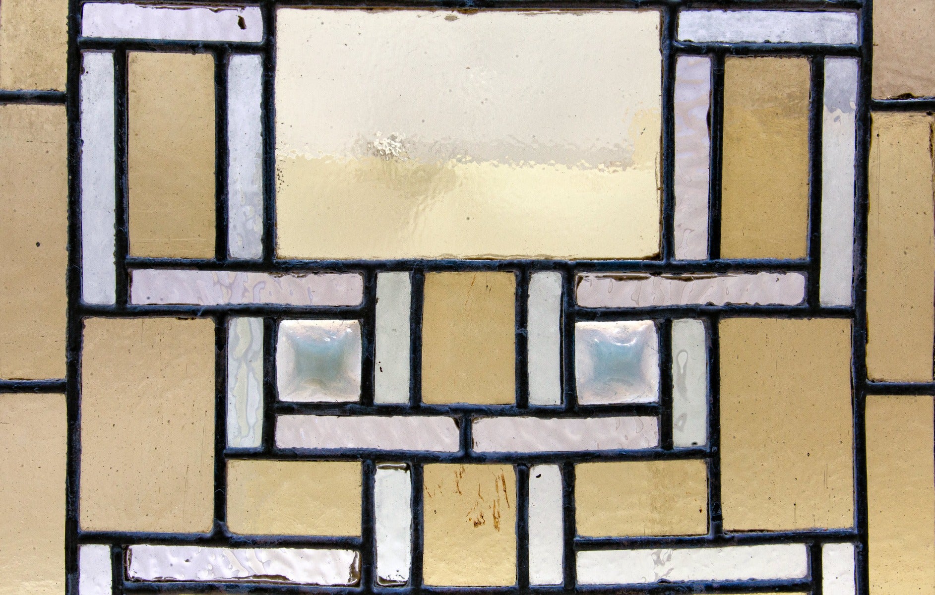 original museum-quality stained glass window salvaged from adler and sullivan's 1889 auditorium building