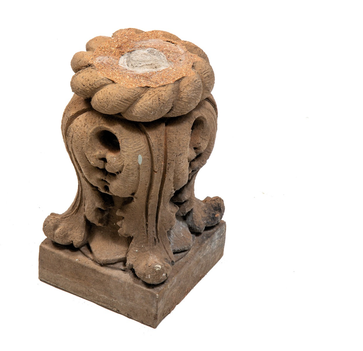 original 1895 henry koch-designed exterior buff-colored terra cotta architectural artifact salvaged from milwaukee city hall