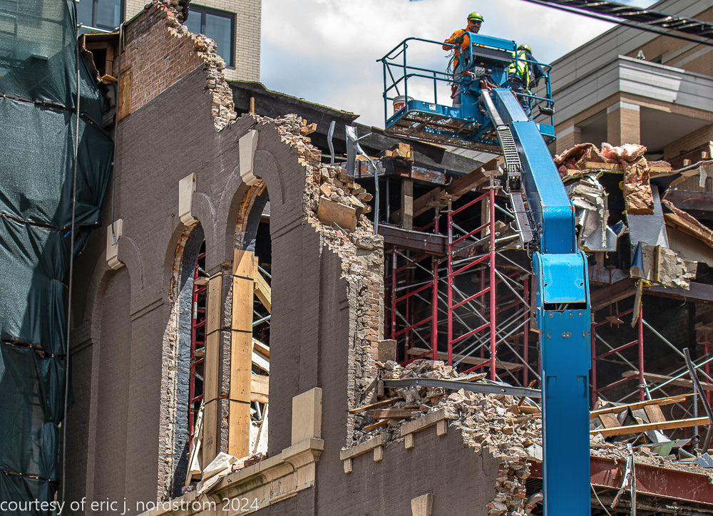 original overiszed early 1870s faceted cast iron keystone salvaged from theodore karl's post-fire conrad seipp building