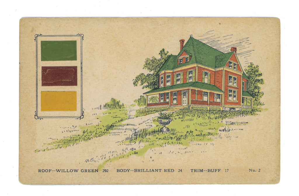 rare collection of original 19th and early 20th century residential and commerical building paint sample cards