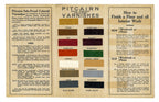 original early 20th century pitcairn varnish company "sole-proof" colored varnish sample card