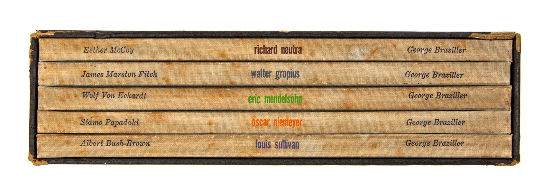 hard to find original 1960 box set (five volumes) "masters of world architecture" by george braziller