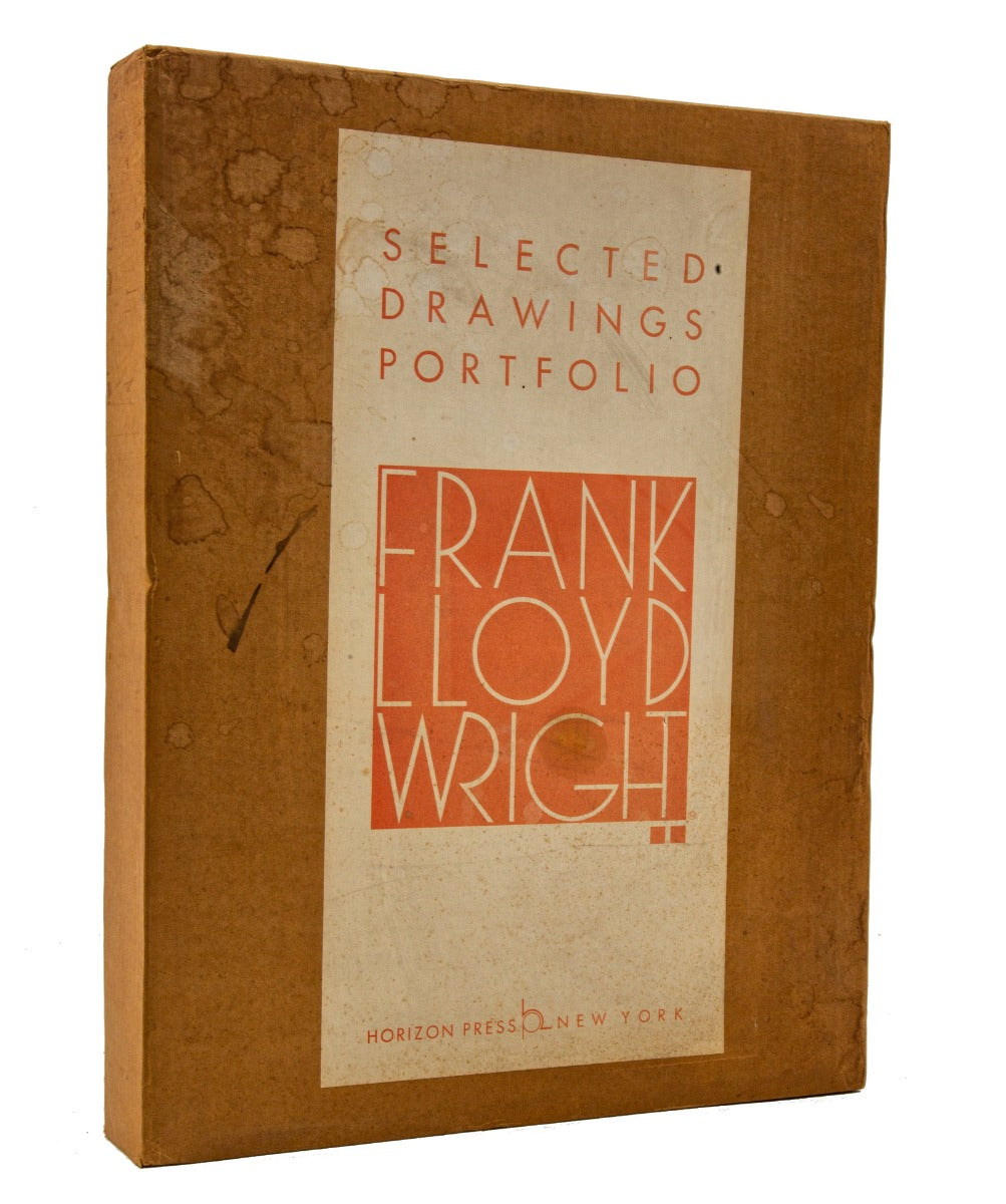 original limited edition oversized 1980 frank lloyd wright selected drawings portfolio volume two, copy number a 203