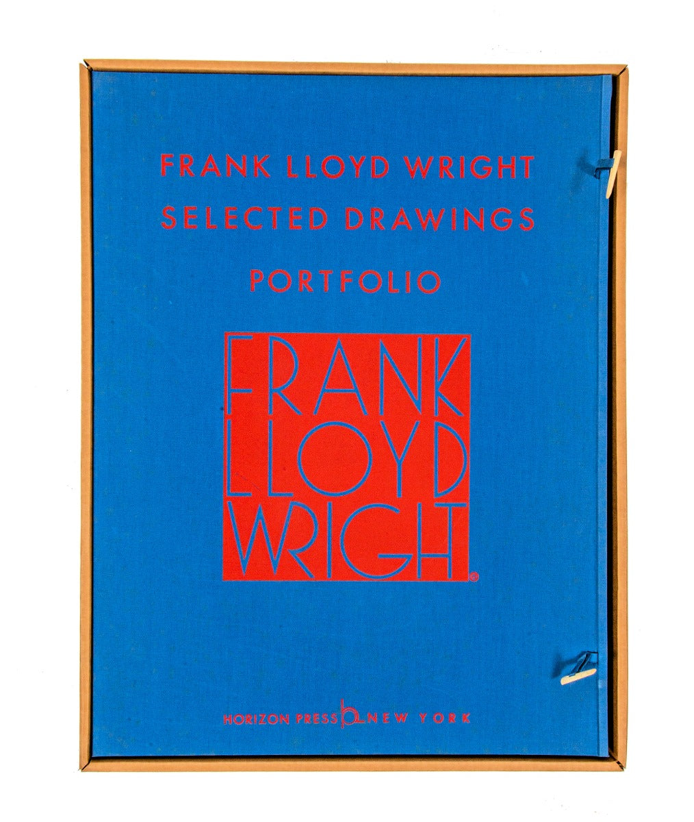 original limited edition oversized 1980 frank lloyd wright selected drawings portfolio volume two, copy number a 203