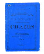 rare 1882 f.a. sinclair's "common sense" chairs and rockers catalog mottville, onondaga company, new york