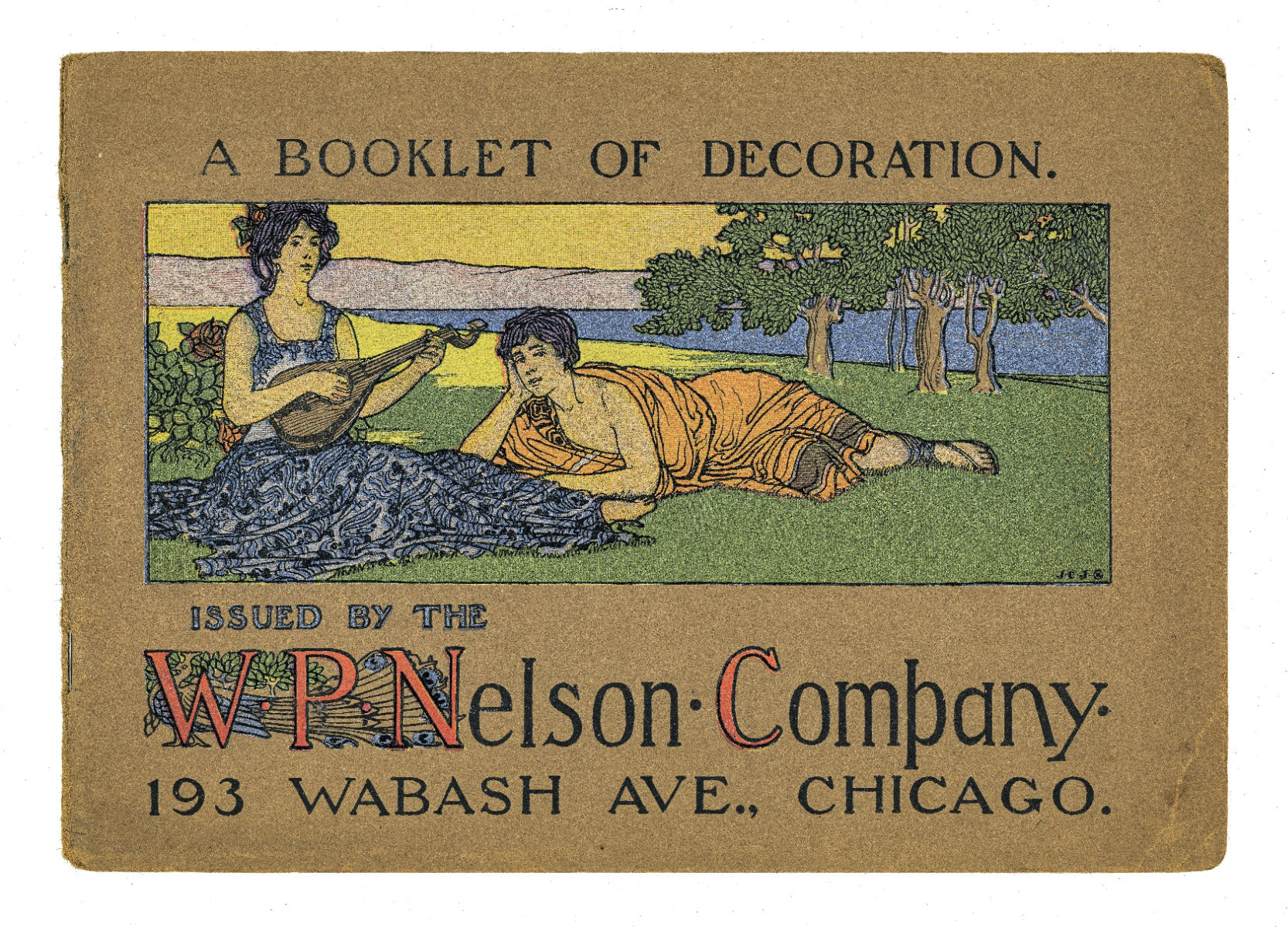 original early 20th century original and intact chicago w.p. nelson company booklet of decoration