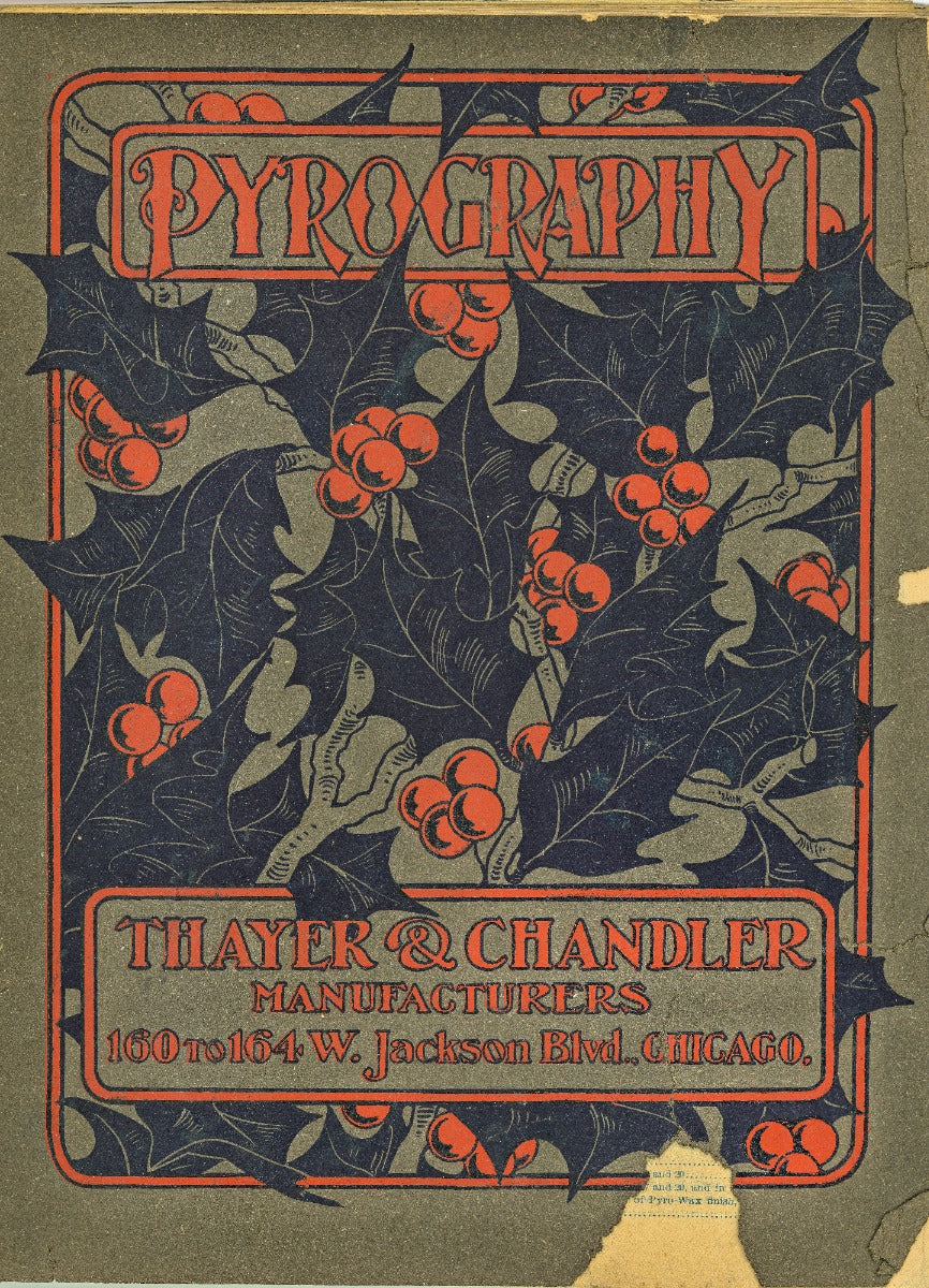original and intact 19th century chicago thayer and chandler pyrography product catalog