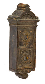 original historically important oversized cast iron elevator car call box salvaged from the reid brothers's 1892 oregonian building