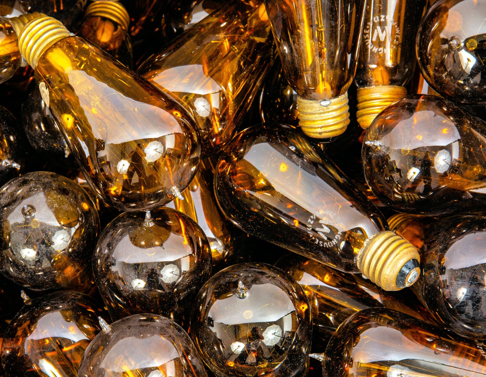 original and fully functional interior schlitz palm garden mazda tantalum filament colored glass "tipped" light bulbs