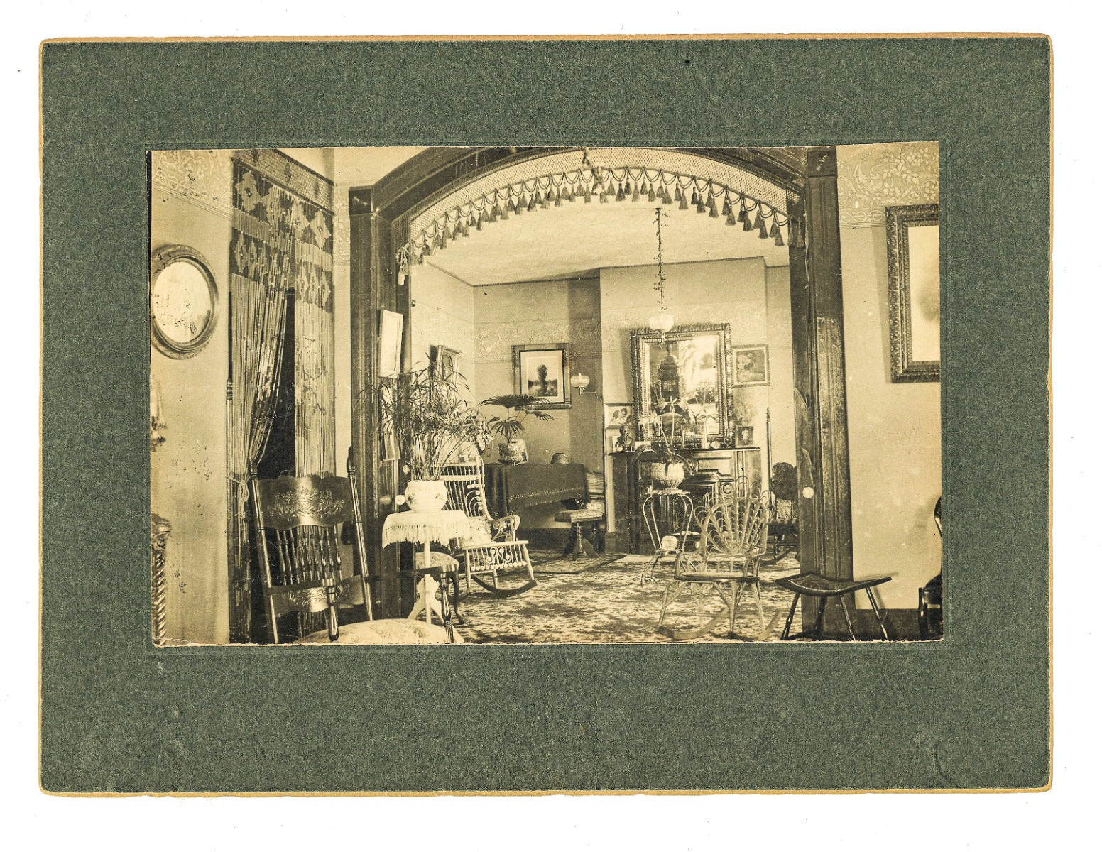 group of original late 19th and early 20th century photographic images of american residential victorian interiors