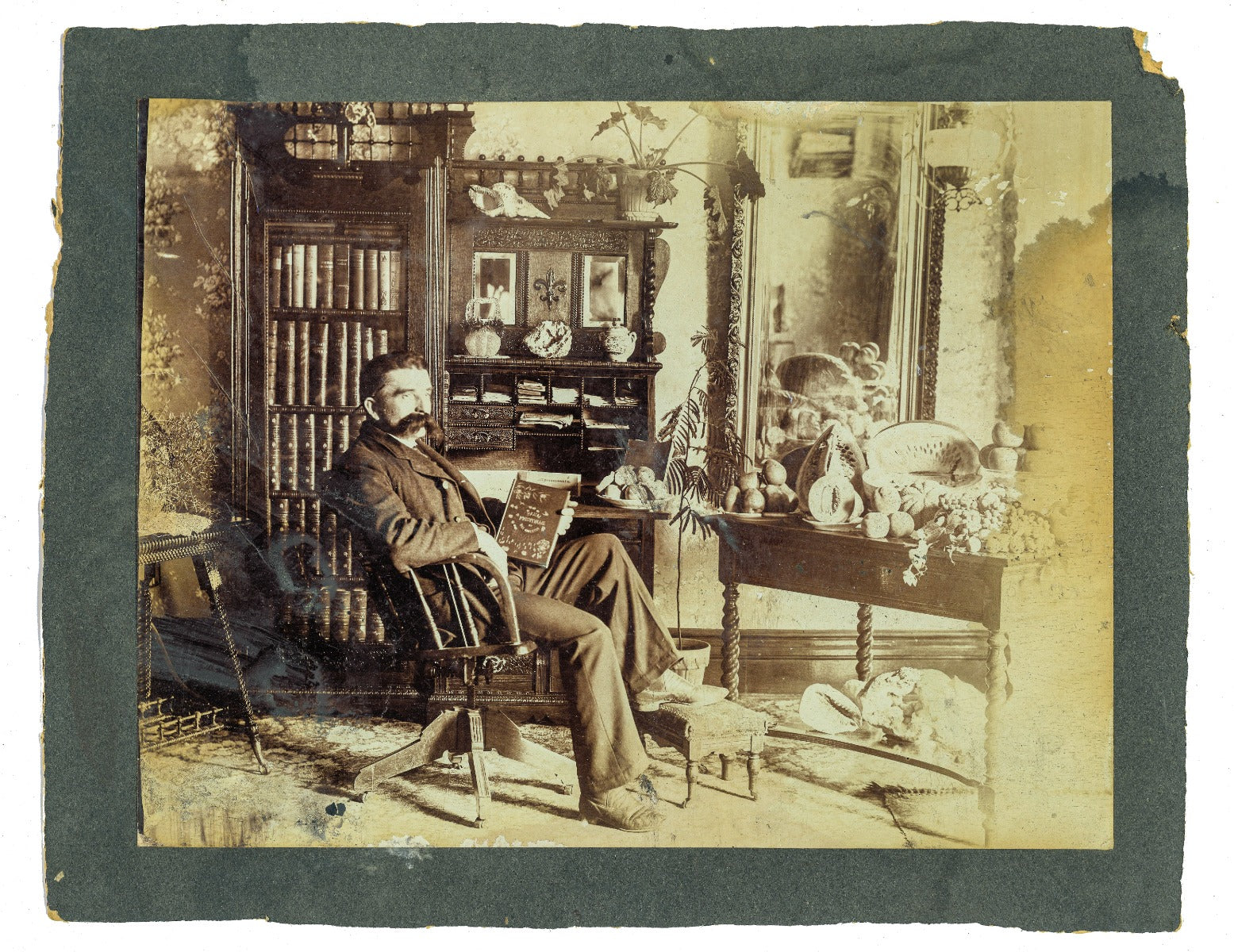 group of original late 19th and early 20th century photographic images of american residential victorian interiors