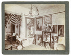 group of original late 19th and early 20th century photographic images of american residential victorian interiors