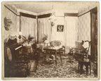 group of original late 19th and early 20th century photographic images of american residential victorian interiors