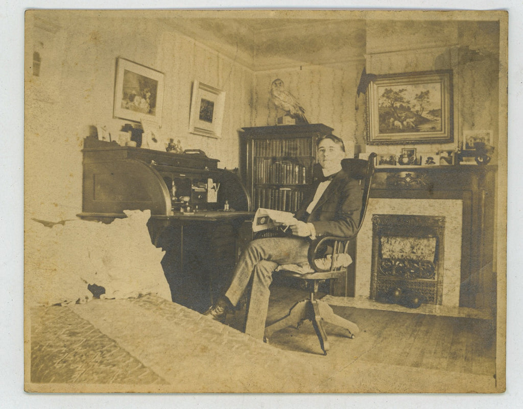 group of original late 19th and early 20th century photographic images of american residential victorian interiors