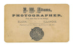 collection of original 1870s-1880s photographic images (including self-portrait cabinet card) of elgin photographer john manley adams