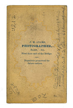 collection of original 1870s-1880s photographic images (including self-portrait cabinet card) of elgin photographer john manley adams