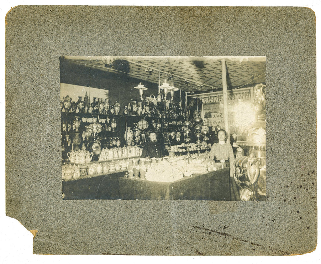 original late 19th and early 20th century antique american photographic prints of interior offices, saloons, and restaurants