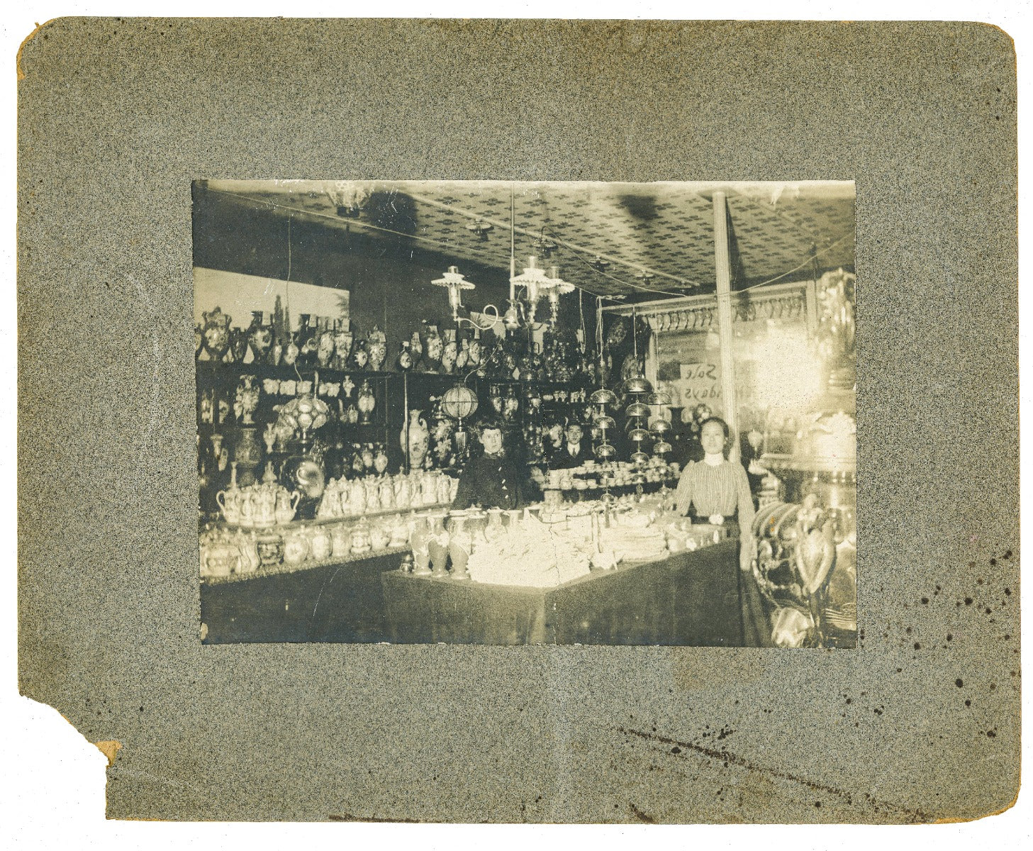 original late 19th and early 20th century antique american photographic prints of interior offices, saloons, and restaurants