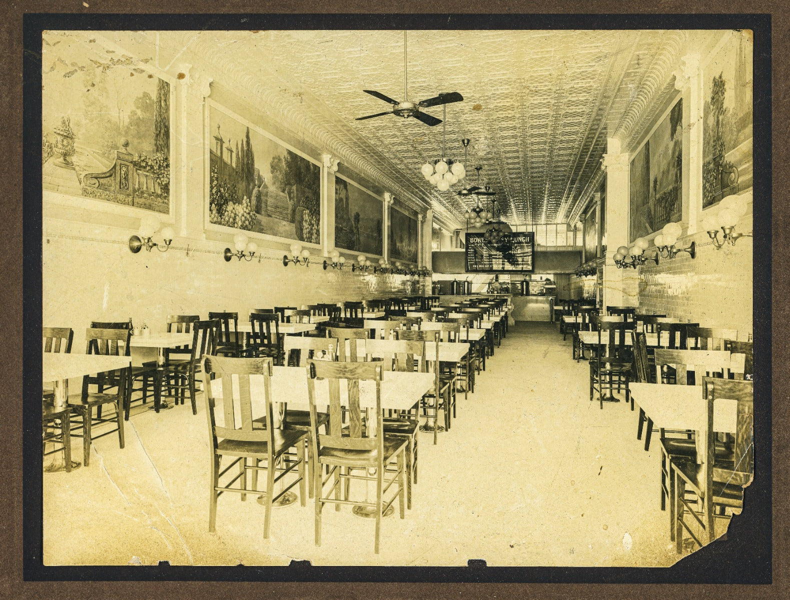 original late 19th and early 20th century antique american photographic prints of interior offices, saloons, and restaurants