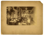 original late 19th and early 20th century antique american photographic prints of interior offices, saloons, and restaurants