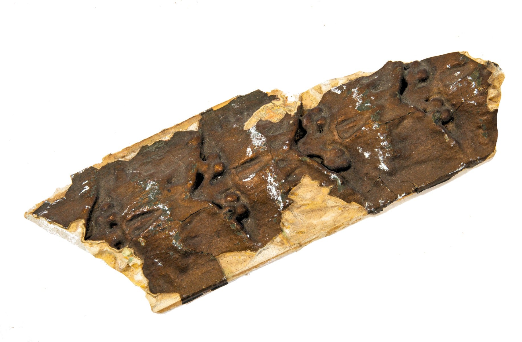 original 19th century louis h. sullivan-designed diminutive gold painted cast plaster fragment salvaged from 1889 auditorium building