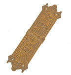original hard to find 1880s nicely aged cast bronze eastlake style salvaged chicago sargent company swinging door push plate