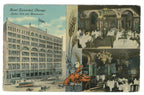 group of early 20th century postcards of chicago's kaiserhof hotel with interior images of ladies' cafe