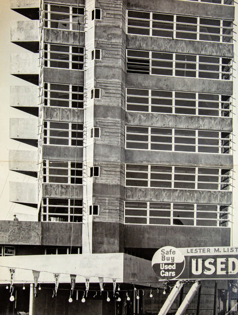 original 1950s oversized richard nickel photographic print of frank lloyd wright's price tower