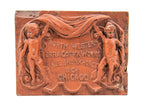 rare early 1880s diminutive northwestern terra cotta works red slip glazed salesman sample tile or block