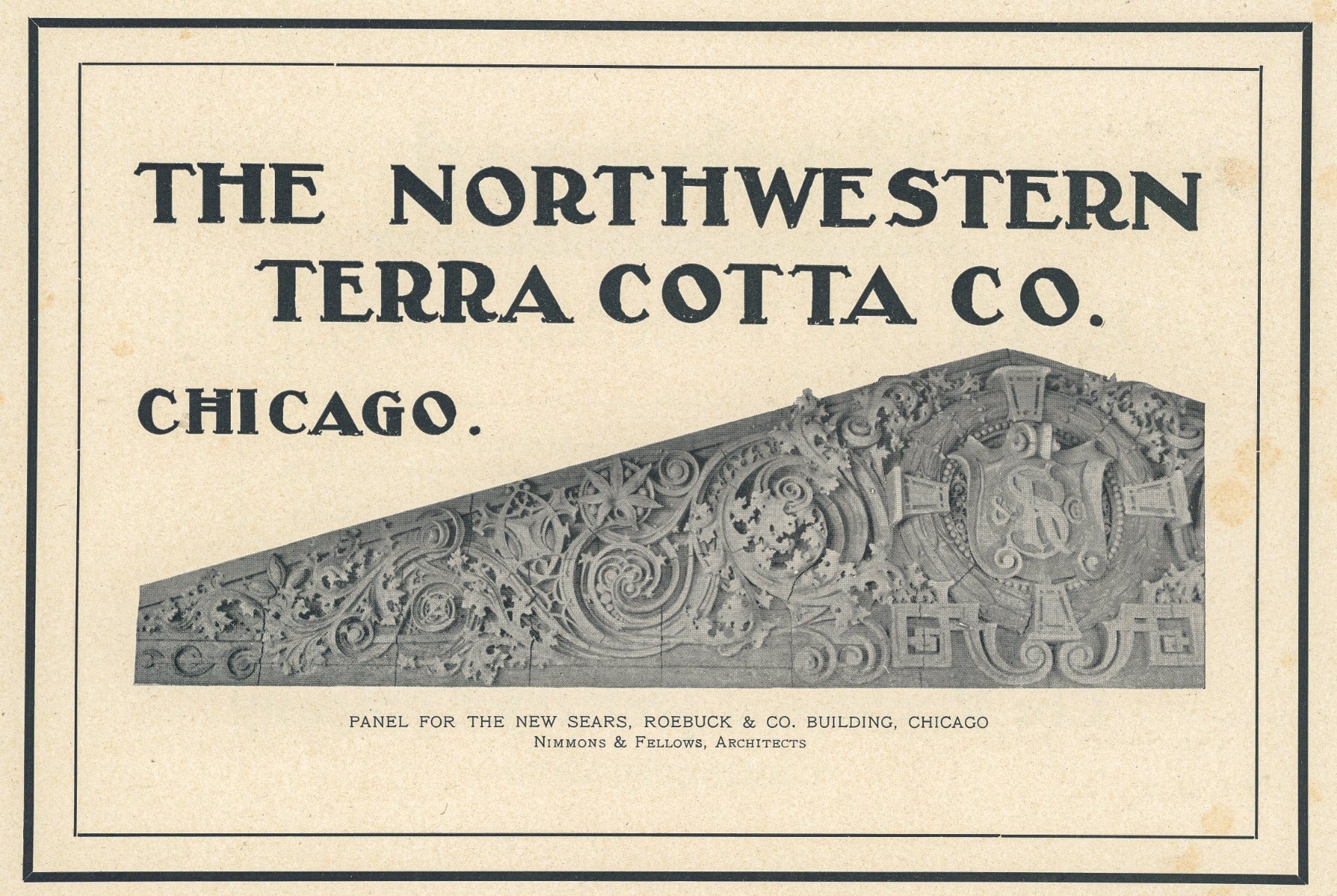 collection of original early 20th century northwestern terra cotta company periodical advertisements