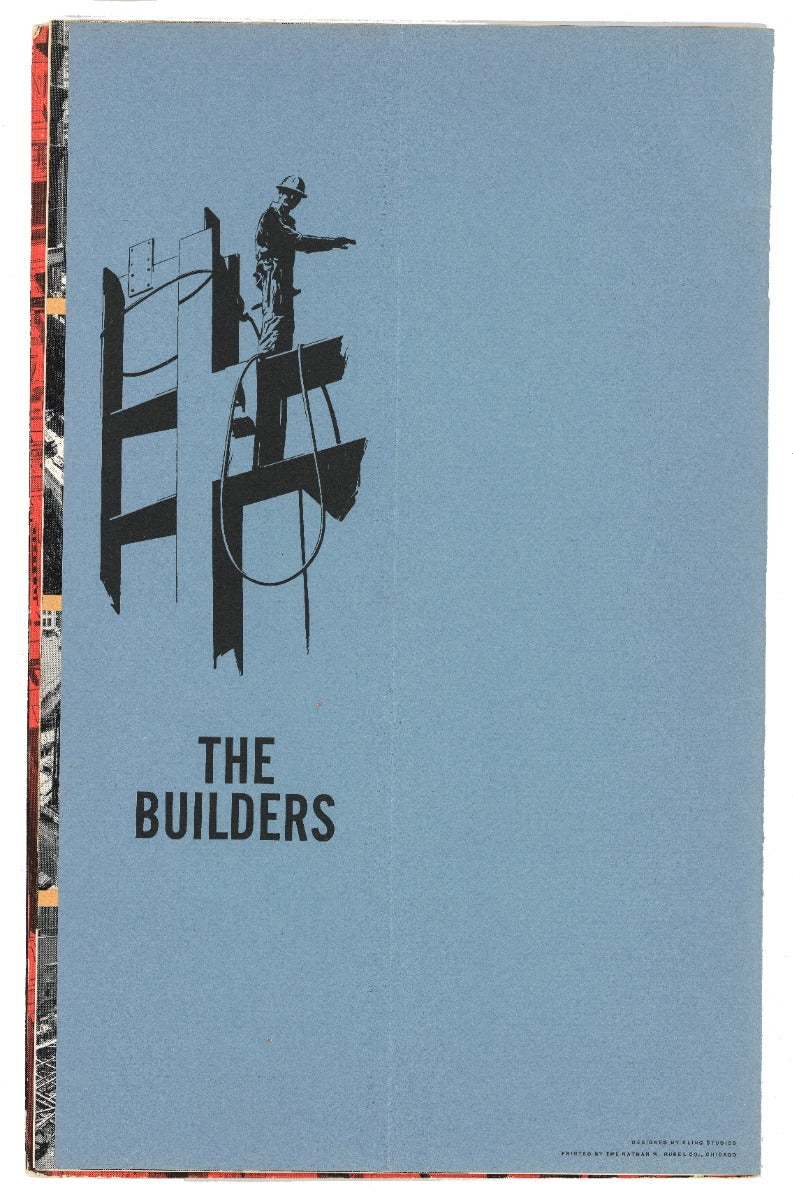 original 1950s dedication booklet for skidmore, owings, and merrill's inland steel building located at 30 west monroe in chicago