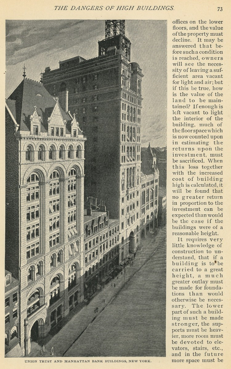1896 cosmopolitan article on the "dangers of high buildings," by ernest flagg