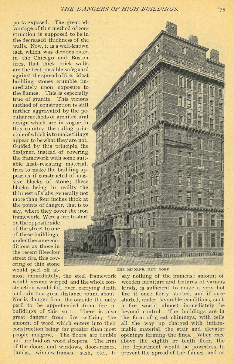 1896 cosmopolitan article on the "dangers of high buildings," by ernest flagg