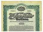 original 1907 d.h. burnham and company chicago fisher building bond certificate signed by