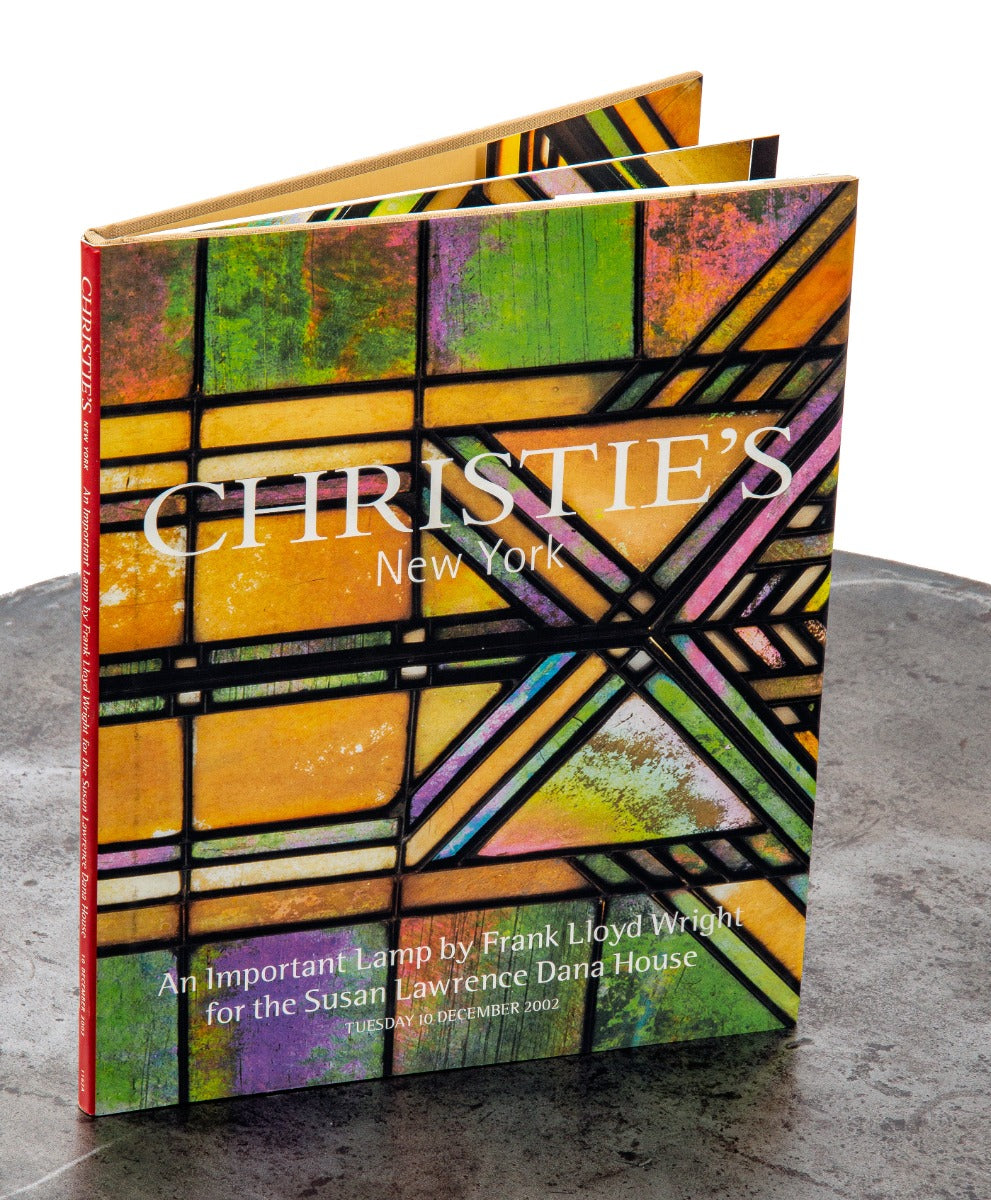 original special edition hardbound christies's new york 2002 frank lloyd wright dana house table lamp auction