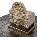 salesman sample of lionhead from 23-story classical style cream-terra cotta bell office building designed by the architectural firm of vitzthum, karl, and company in 1924