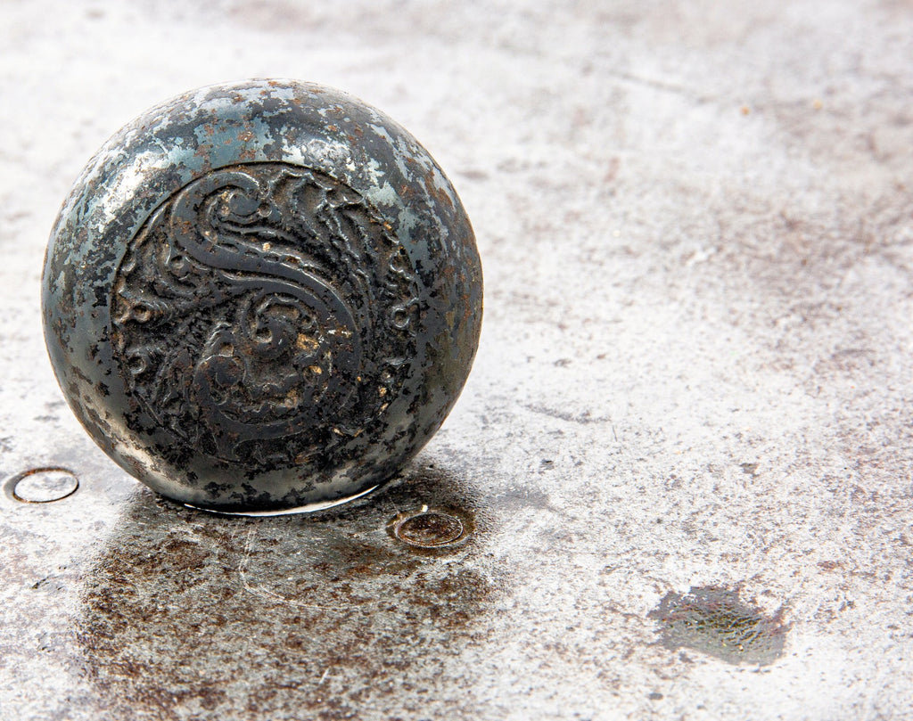 1892 louis h. sullivan-designed schiller building or garrick theater monogrammed doorknob
